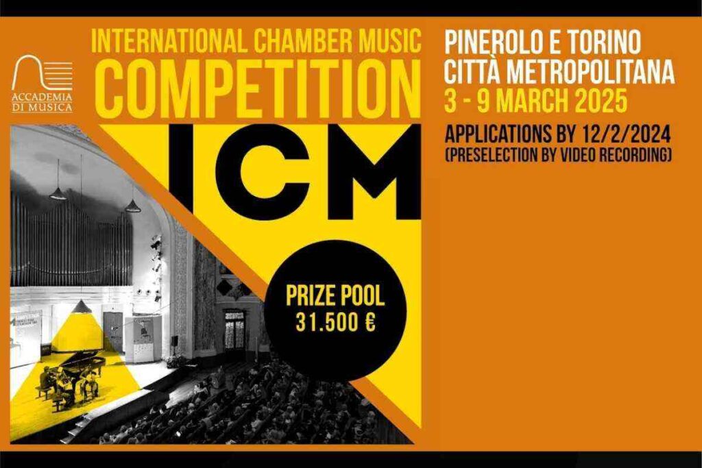 Pinerolo e Torino ospitano la nuova edizione del concorso musicale. Un’occasione imperdibile per musicisti e appassionati di musica classica. La musica da camera al centro dell’attenzione con il prestigioso concorso. La Fondazione Accademia di Musica promuove i talenti della musica classica. 